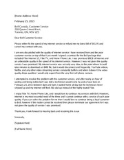 direct claim letter home address here bell canada customer