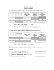 Nuclear Reactions Practice Worksheet  ______________________ 9. What isotope