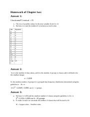 Statisitic chapter two