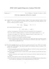 Stats3A03 Assignment4 2013