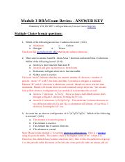 V22 - M3 DBA_Exam Review-Answer Key.rtf