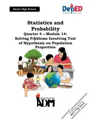Module 14 Solving Problems Involving Test of Hypothesis on Population Proportion.pdf