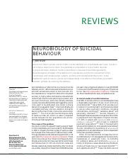 Neurobiology of Suicidal Behavior