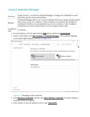 ITNW 1308 - Lab Using Credntial Manager.docx