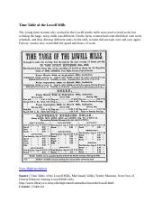 Time Table of the Lowell Mills.docx