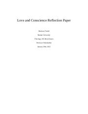 reflection about love essay