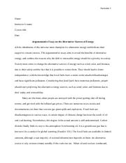 alternative energy essay