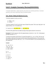 Unit 2_ Analytic geometry Line Segments and Circles, (Gr.10) Review.docx
