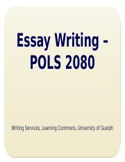 POLS 2080 (new) - Essay Writing.pptx