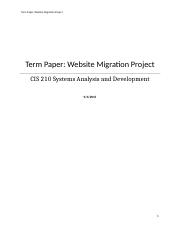 term paper website migration project