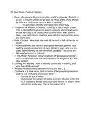 Class Notes- Of One Blood