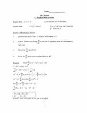 4.1 Implicit Differentiation Notes and packet with answers.pdf