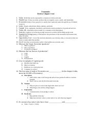 Economics Chapter 1 review with answers 
