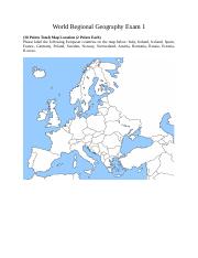 World Regional Geography Exam 1.docx