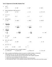 Randall Strickland - Unit 2 Study Guide Exponents & Scientific Notation.doc