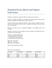 Syllogisms Mood, Figure and Standard Form