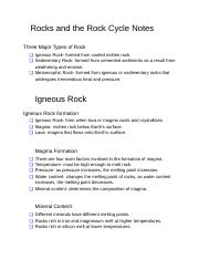 Rocks and the Rock Cycle.docx
