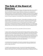 The Role of the Board of Directors.docx