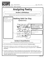 robert frost nothing gold can stay summary