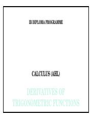 4 CALCULUS (AHL) - Derivatives of Trigonometric Functions.pptx