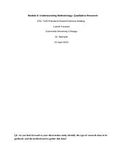 CUC-EDL 7120 Module 6-Qualitative Research .docx