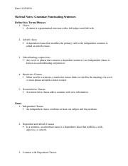 Skeletal Notes--Grammar Punctuating Sentences.docx