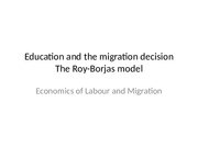 Roy-Borjas model(1)