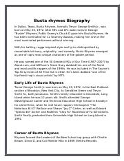 Busta rhymes Biography.docx