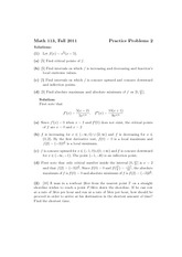 Math 114 Practice Problem Solutions