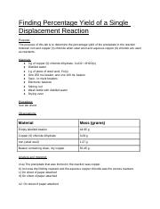 Finding Percentage Yield of a Single Displacement Reaction.docx