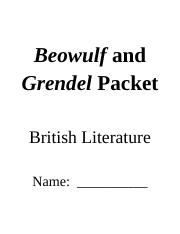 Beowulf Grendel Packet.docx