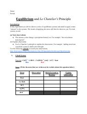 Lab #19_ Equilibrium and Le Chatelier's Principle Lab.pdf