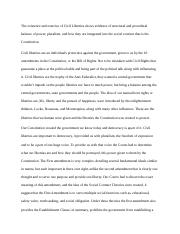 4th Essay - PoliSci 1 - Civil Liberties