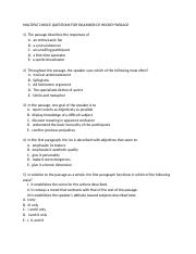 MULTIPLE CHOICE QUESTIONS FOR FAULKNER ICE HOCKEY PASSAGE-Lang