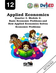 how can we use applied economics to solve economic problems