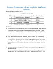 Enzymes_Temperature pH and Specificity_RPT Leanes