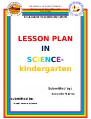 JOVEN, Geniezelle M. KINDERGARTEN Lesson Plan in SCIENCE.docx