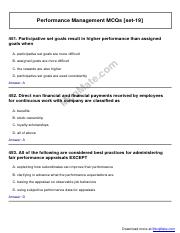 Performance Management Solved MCQs  [set-19] McqMate.com.pdf