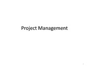Operations Management Chapter 17 Project Management