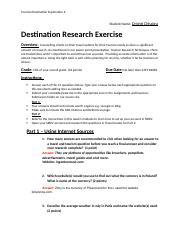 Researching Your Destination