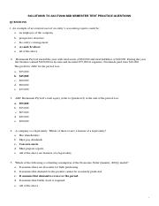 MID SEMESTER TEST PRACTICE QUESTIONS SOLUTIONS