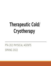 PTA 202 spring 22 cryotherapy.pptx