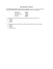 Test Review Questions for Chapter 8-10