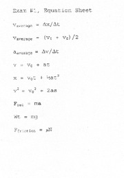 equation sheet