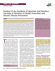 Position Paper Health Promotion