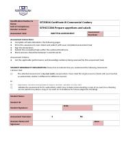 SITHCCC006 Written Assessment V1.0.docx