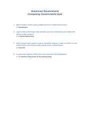 American Government - Comparing Governments Quiz.pdf