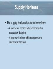 Essential of Economics Chapter 5 - Supply Horizons Powerpoint