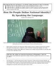 Define National Identity - Text and Questions.docx