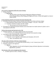Campbell Chapter 1 Notes
